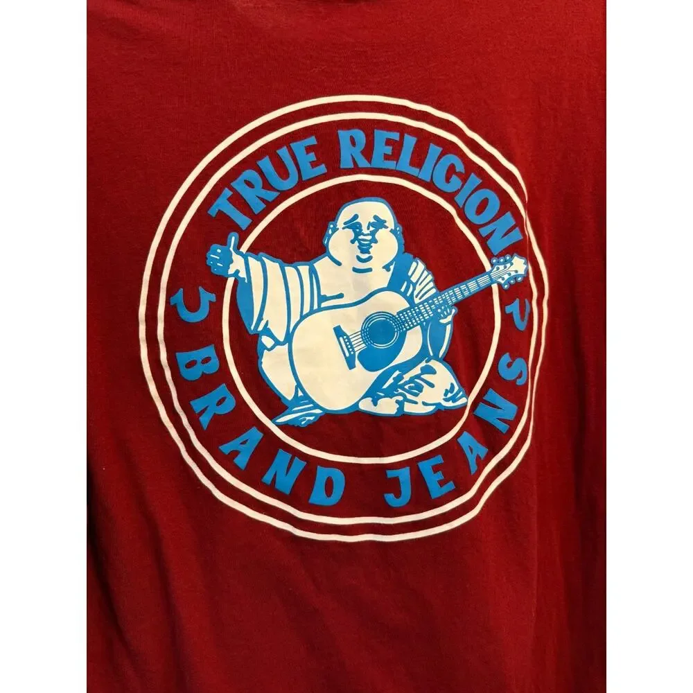 True Religion Men’s Red Graphic Logo T‑Shirt